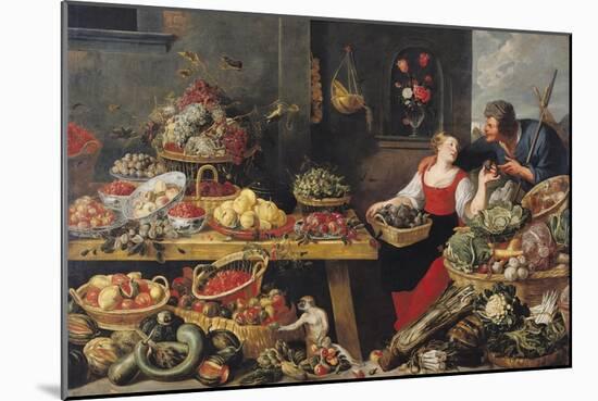 Fruit and Vegetable Market-Frans Snyders-Mounted Giclee Print