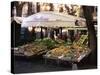 Fruit and Vegetable Shop in the Piazza Mercato, Frascati, Lazio, Italy-Michael Newton-Stretched Canvas