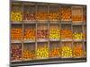 Fruit and Vegetable Shop in Wooden Crates, Montevideo, Uruguay-Per Karlsson-Mounted Photographic Print