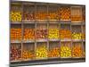 Fruit and Vegetable Shop in Wooden Crates, Montevideo, Uruguay-Per Karlsson-Mounted Photographic Print
