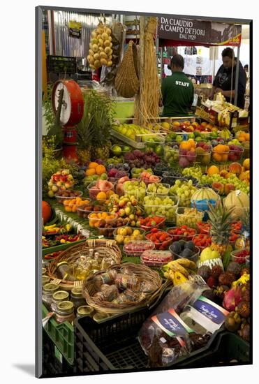 Fruit and Vegetable Stall at Campo De Fiori Market, Rome, Lazio, Italy, Europe-Peter Barritt-Mounted Photographic Print