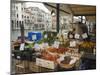 Fruit and Vegetable Stall at Canal Side Market, Venice, Veneto, Italy-Christian Kober-Mounted Photographic Print