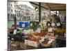 Fruit and Vegetable Stall at Canal Side Market, Venice, Veneto, Italy-Christian Kober-Mounted Photographic Print