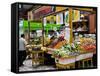 Fruit and Vegetable Stand in the Central Market, Mazatlan, Mexico-Charles Sleicher-Framed Stretched Canvas