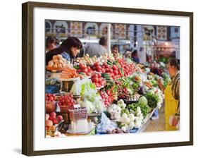 Fruit and Vegetable Stands, Bessarabsky Rynok Market, Kiev, Ukraine, Europe-Christian Kober-Framed Photographic Print