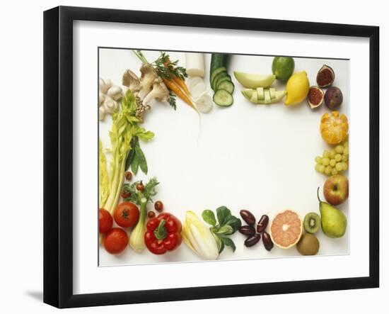 Fruit and Vegetables Forming a Frame-Walter Cimbal-Framed Photographic Print