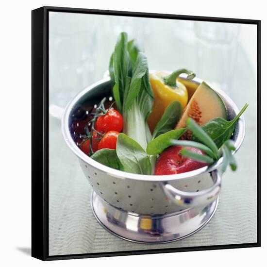 Fruit And Vegetables-David Munns-Framed Stretched Canvas