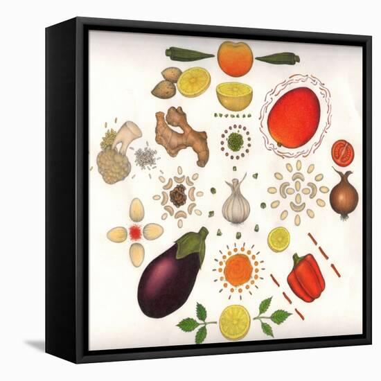 Fruit and Vegetables-Wayne Anderson-Framed Stretched Canvas