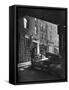 Fruit Baskets Piled Against Houses at Borough Market, London, 1926-1927-Whiffin-Framed Stretched Canvas