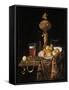 Fruit Bowl, a Beer Glass, a Wine Glass and a Statuette-Georg Hinz-Framed Stretched Canvas