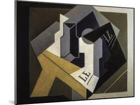 Fruit Bowl and Newspaper-Juan Gris-Mounted Art Print