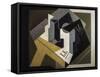 Fruit Bowl and Newspaper-Juan Gris-Framed Stretched Canvas