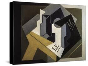 Fruit Bowl and Newspaper-Juan Gris-Stretched Canvas