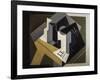 Fruit Bowl and Newspaper-Juan Gris-Framed Art Print