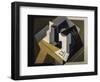 Fruit Bowl and Newspaper-Juan Gris-Framed Art Print