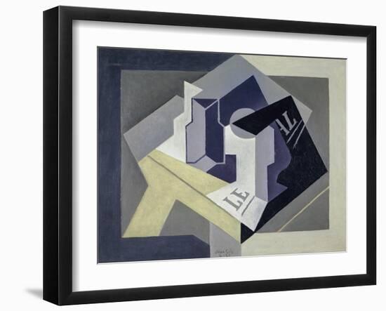 Fruit Bowl and Newspaper-Juan Gris-Framed Giclee Print