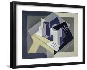 Fruit Bowl and Newspaper-Juan Gris-Framed Giclee Print