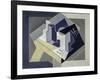 Fruit Bowl and Newspaper-Juan Gris-Framed Giclee Print