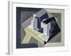 Fruit Bowl and Newspaper-Juan Gris-Framed Giclee Print