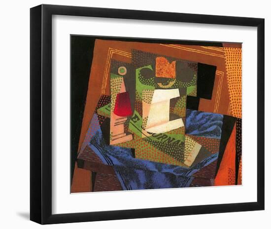 Fruit Bowl on a Tablecloth-Juan Gris-Framed Art Print