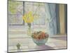 Fruit Bowl with Spring Flowers, 1990-Timothy Easton-Mounted Giclee Print