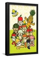 Fruit Buddies-Minoji-Framed Poster