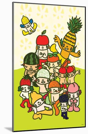 Fruit Buddies-Minoji-Mounted Poster