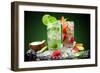 Fruit Cocktail With Dark Background-Jag_cz-Framed Photographic Print