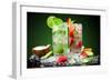 Fruit Cocktail With Dark Background-Jag_cz-Framed Photographic Print