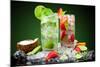 Fruit Cocktail With Dark Background-Jag_cz-Mounted Photographic Print