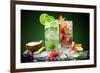 Fruit Cocktail With Dark Background-Jag_cz-Framed Photographic Print