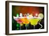 Fruit Cocktails On Black Background-Kesu01-Framed Photographic Print