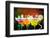 Fruit Cocktails On Black Background-Kesu01-Framed Photographic Print