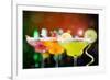 Fruit Cocktails On Black Background-Kesu01-Framed Photographic Print