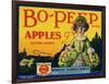 Fruit Crate Labels: Bo-Peep Brand Apples, Extra Fancy; Wenatchee-Okanogan Cooperative Federation-null-Framed Art Print