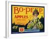 Fruit Crate Labels: Bo-Peep Brand Apples, Extra Fancy; Wenatchee-Okanogan Cooperative Federation-null-Framed Art Print