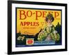 Fruit Crate Labels: Bo-Peep Brand Apples, Extra Fancy; Wenatchee-Okanogan Cooperative Federation-null-Framed Art Print