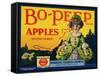 Fruit Crate Labels: Bo-Peep Brand Apples, Extra Fancy; Wenatchee-Okanogan Cooperative Federation-null-Framed Stretched Canvas