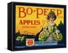 Fruit Crate Labels: Bo-Peep Brand Apples, Extra Fancy; Wenatchee-Okanogan Cooperative Federation-null-Framed Stretched Canvas