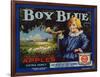 Fruit Crate Labels: Boy Blue Brand Wenatchee Apples; East Wenatchee Fruit Growers-null-Framed Art Print