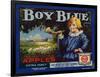 Fruit Crate Labels: Boy Blue Brand Wenatchee Apples; East Wenatchee Fruit Growers-null-Framed Art Print