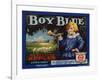 Fruit Crate Labels: Boy Blue Brand Wenatchee Apples; East Wenatchee Fruit Growers-null-Framed Art Print