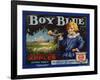 Fruit Crate Labels: Boy Blue Brand Wenatchee Apples; East Wenatchee Fruit Growers-null-Framed Art Print