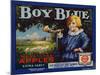 Fruit Crate Labels: Boy Blue Brand Wenatchee Apples; East Wenatchee Fruit Growers-null-Mounted Art Print