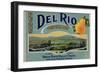 Fruit Crate Labels: Del Rio Orchard Pears; Rogue River Valley Fruits-null-Framed Art Print