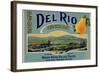 Fruit Crate Labels: Del Rio Orchard Pears; Rogue River Valley Fruits-null-Framed Art Print