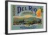 Fruit Crate Labels: Del Rio Orchard Pears; Rogue River Valley Fruits-null-Framed Art Print