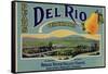 Fruit Crate Labels: Del Rio Orchard Pears; Rogue River Valley Fruits-null-Framed Stretched Canvas