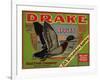 Fruit Crate Labels: Drake Brand Apples; Earl Fruit Company-null-Framed Art Print