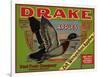 Fruit Crate Labels: Drake Brand Apples; Earl Fruit Company-null-Framed Art Print